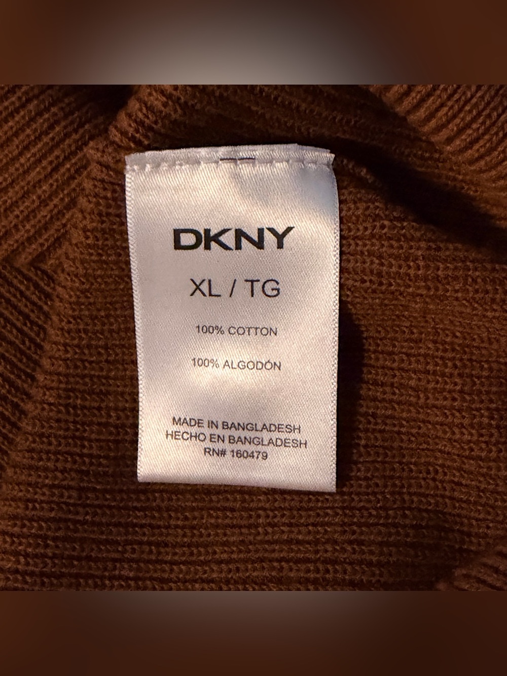 DKNY Men’s Burnt Orange/Rust Short-Sleeve Sweater Polo, Size XL, BNWT - Picture 6 of 7